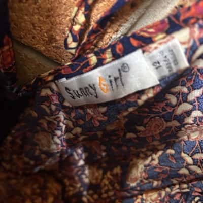 Sunny Girl Womens  Size 12 Midi Dress Floral 