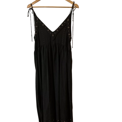 Flannel Womens  Size 0 Midi Dress Black  