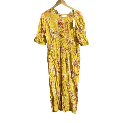  Womens  3rd Story Size S Midi Dress Floral / Yellow 