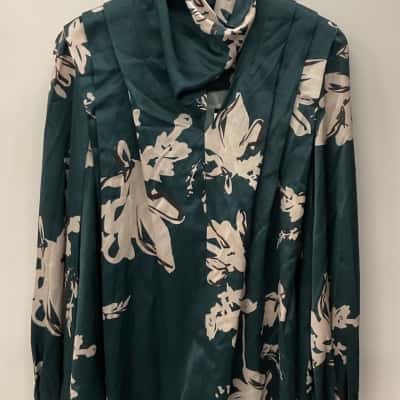 Aje Efflorescent Green Blouse Woman’s Size 8