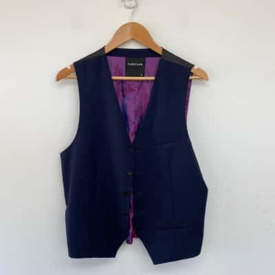 Tarocash Navy Blue Suit Vest Size M 