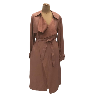 Veronika Maine Open Lightweight Coat Size 8 Latté