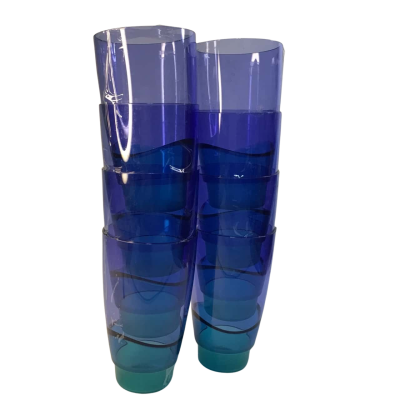 8 x Tupperware Cobalt Blue Tumblers 16oz