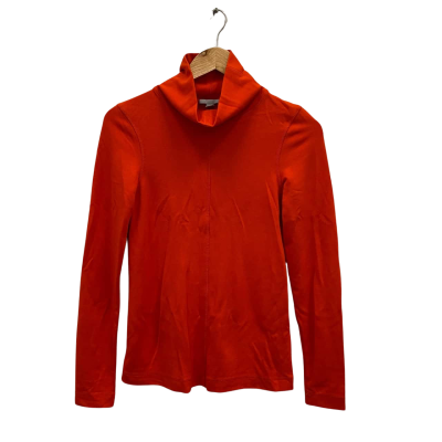 COS Women's Long Sleeves Top Size XS Orangish Red 