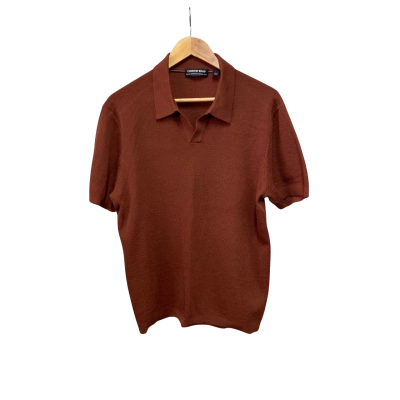 Country Road Mens  Size L Short Sleeve Shirt Brown 