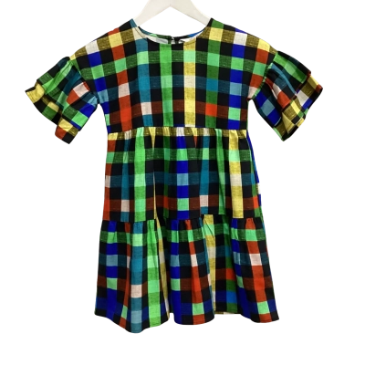 NEW - Gorman Kids  Size 4 / 5 Dress Checked / Multicoloured 