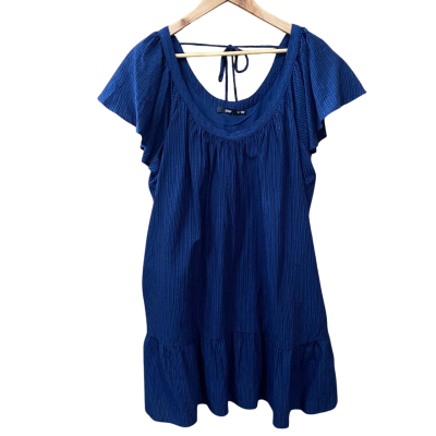 Sportsgirl Navy Blue Striped Dress Size 14  