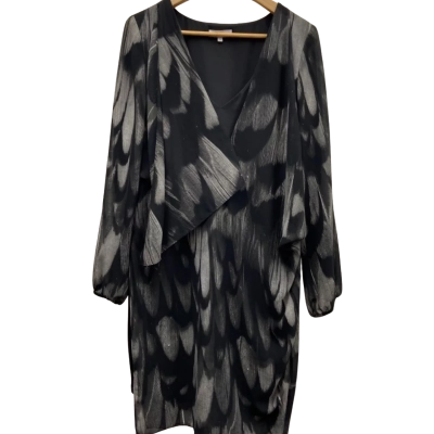 Wayne Cooper Womens Size 12 Long Sleeve / Midi Dress Multicoloured 