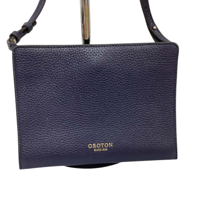 Oroton Womens Small Cross Body Bag Navy Blue 