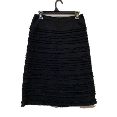 Sally Phillips Womens  Size 8 Ruffled Hemline Skirt Black  
