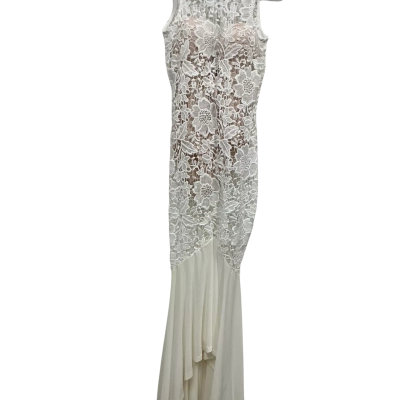WhoIAm Women's Size 6 Dress Beige/ White 