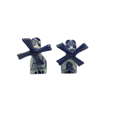 Vintage Delft Blue Windmill Salt & Pepper Shakers
