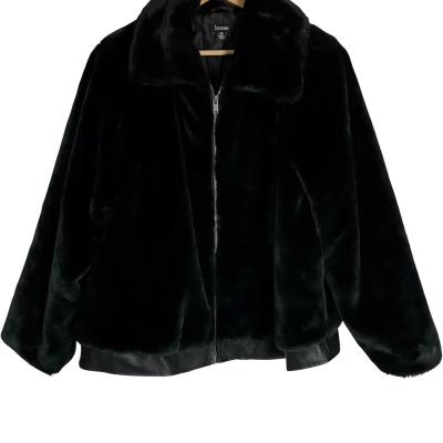 Beme Womens  Size 20 Fur looking Winter Coat Black  