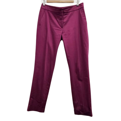 Etro Womens Size 40 Straight Leg Pants Purple 