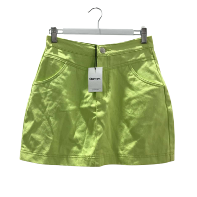 Showpo Women's Size 10 Lime Green Mini Skirt