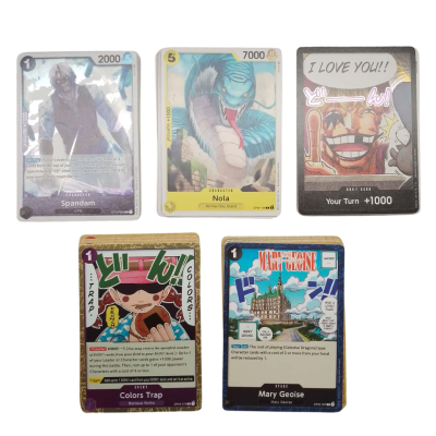 Assorted One Piece Card Game Trading Cards