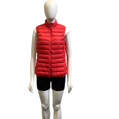 Macpac Womens Label Size 12 Uber Light Down Vest Jacket Red