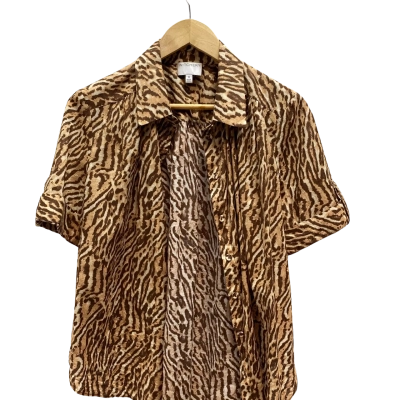 Witchery Womens  Size 10 Brown Animal Print Shirt