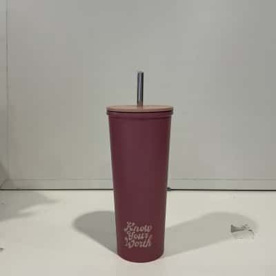 Typo metal smoothie cup