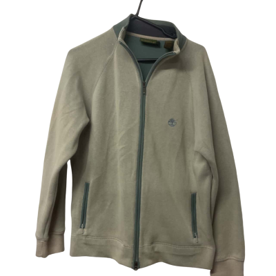 Men’s Timberland  Size L Front Zipper Beige / Green jacket