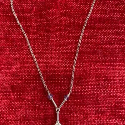925 silver with amethyst stone Womens Necklace 