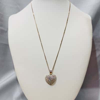 925 Silver Gem Heart Necklace 