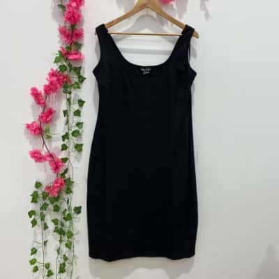 City Chic Womens Sleeveless Dress Size S Black  