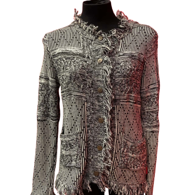 **Yarra Trail Womens  Size S Black  / White Cardigan/Jacket