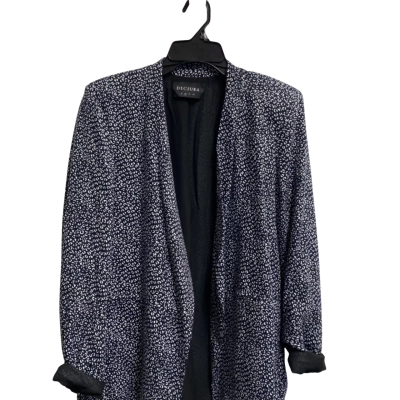 Decjuba Womens Open Jacket   Size 10 Black  / Pattern 