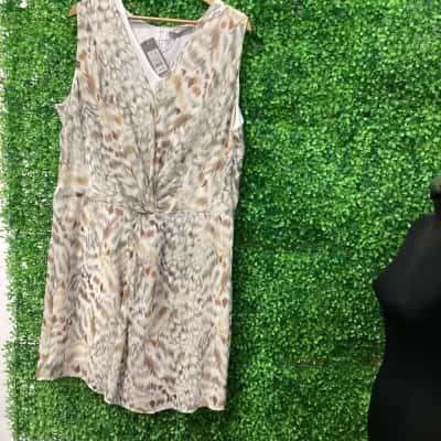 Katies Womens  Size 20 Sleeveless Dress  Beige 