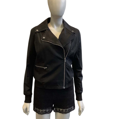 Lorna Jane Women's Size S Vegan Leather Biker Jacket Black  