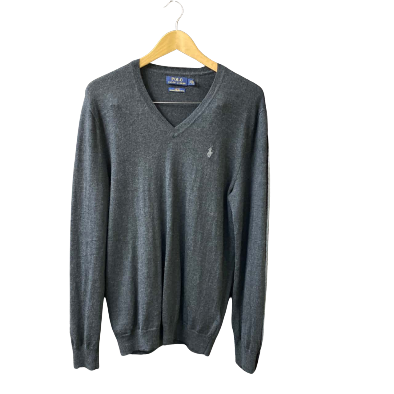 Mens Polo Ralph Lauren Fine Gauge Merino Wool Sweater Size S Graphite