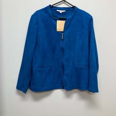 Noni B Women's  Size 14 Suedette Jacket Blue 