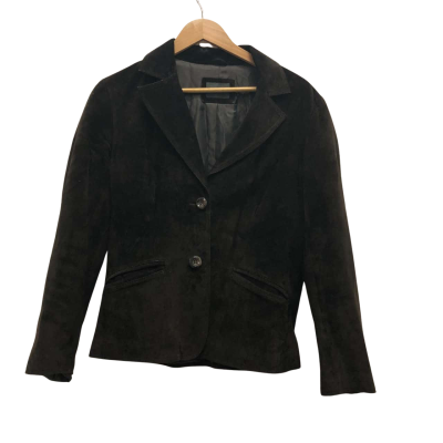 Woolworths Womens  Size 14 Suede Leather Jacket Brown 