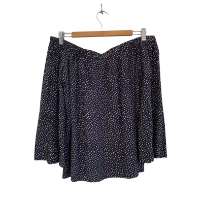 Seed Heritage Womens  Size S Off-the-shoulder Top Navy Blue / Polka Dot / White 