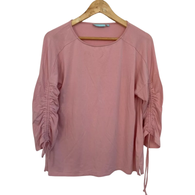 Blue Illusion Womens  Size XS 3/4 Sleeve Top Pink  