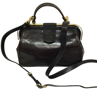 Vintage Oroton Doctors Handbag Dark Brown 