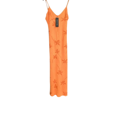 White Fox Trust Issues Maxi Dress Size XL Orange 