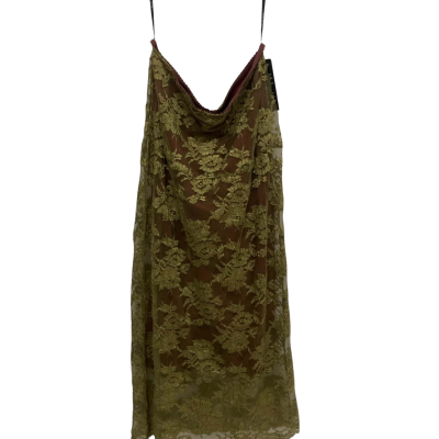  Vicky Vale Size 10 Midi Skirt Green / Red 