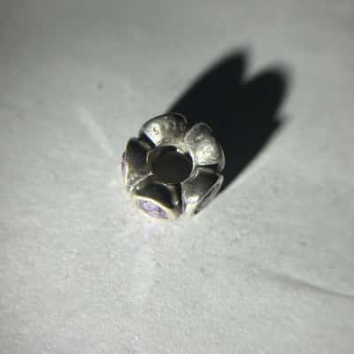 PANDORA Oval Lights Charm with Purple CZ