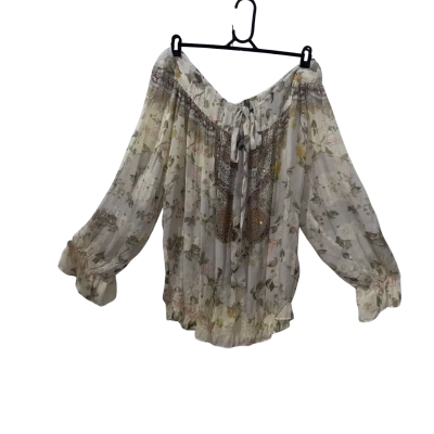 Camilla Silk Long Sleeve Top Size 2 / 10