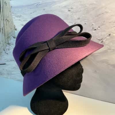 Vintage Wool Felt Cloche Hat