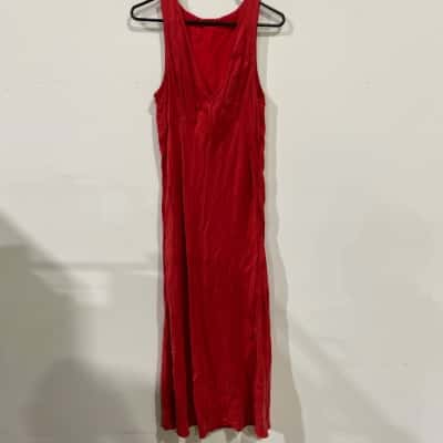 Witchery Bias V Neck Dress  Womens  Size 12 Red RRP$179.00