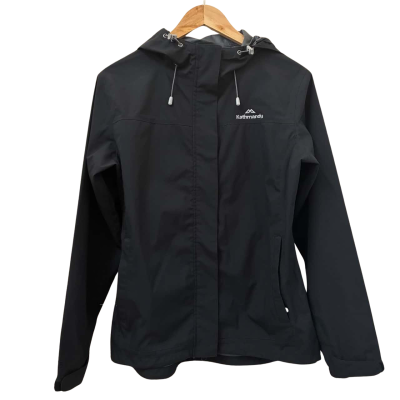 Kathmandu Womens Size 10 Raincoat Black  / Grey 