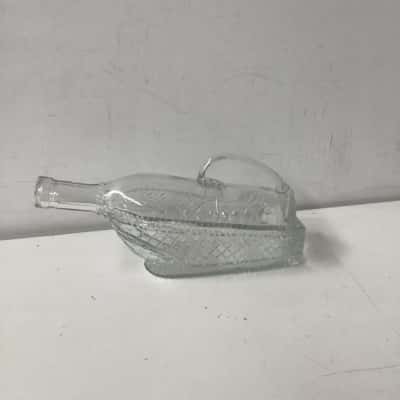 Glass Ship Wine Decanter  lid missisng