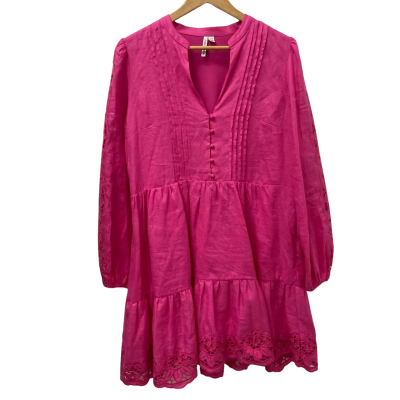 Forever New Womens  Size 14 Long Sleeve Dress Pink  