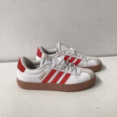 Adidas Cloudfoam Sneakers White/Red Size UK 5.5
