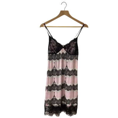 Peter Alexander Womens  Size 12 Casual Dress Grey & Pink  