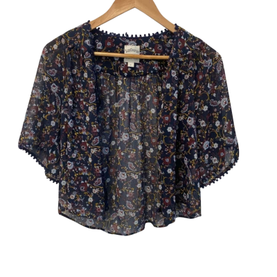 Lee Cooper Womens  Size 8 Cardigan Multicoloured / Navy Blue 
