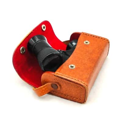 Japanese Made "Carton" Opera Glasses/Binoculars In Leather Case  (cameras)